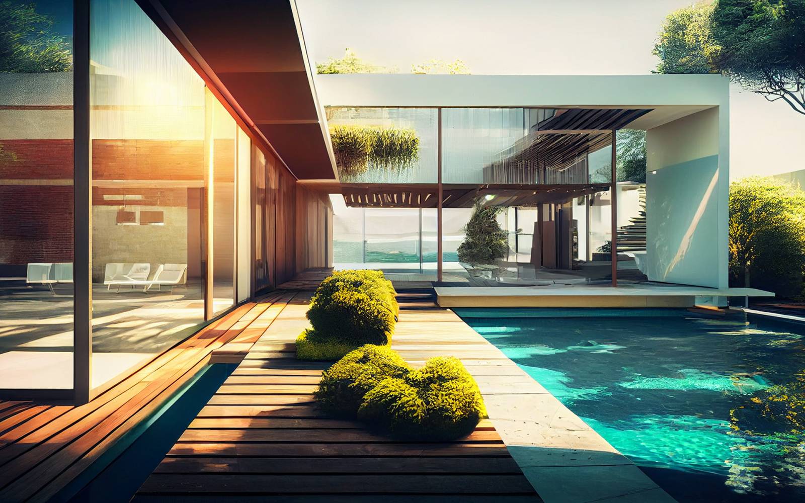 Piscine Logintec constructeur de piscine haut de gamme en béton dans les Alpes Maritimes assure également la construction de votre Pool House