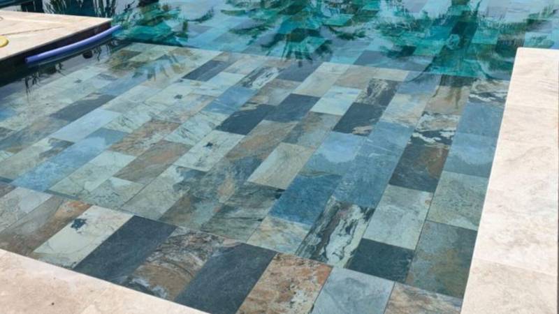 Rénovation piscine Logintec pierre de Bali
